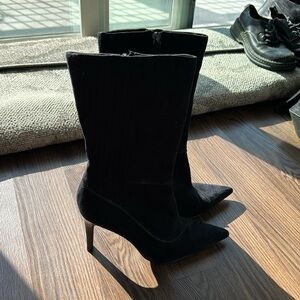 Carlos Santana stiletto heel boots with zipper accents